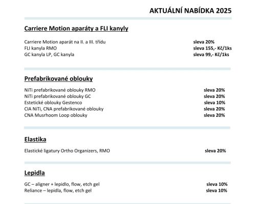 AKTUÁLNÍ NABÍDKA 2025